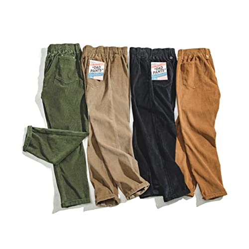 Yujun Brown Corduroy Pants Men Solid Harajuku Straight Pant Carga Vintage Casual Streetwear Pantalón Safari Fondos