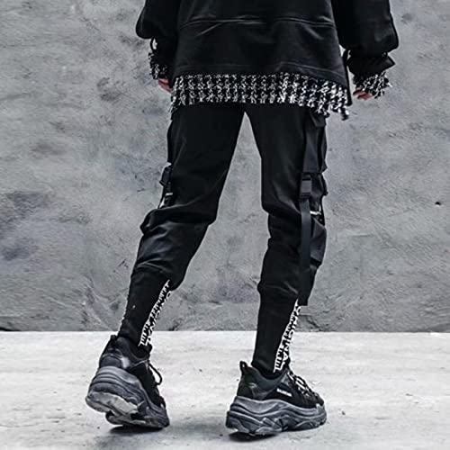 Yujun Elegante 2021 Moda Japonesa Harajuku Streetwear Pantalones de Carga para Hombres Bolsillos de Cinta Joggers Techwear Pantalones Hip Hop Hop