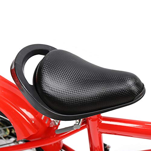 Yunrux - Bicicleta infantil de 14 pulgadas para niños y niñas, con ruedas de apoyo para 3 a 6 años, bicicleta de camping con marco de acero al carbono, estable, unisex, para niños, 95 – 125 cm rojo