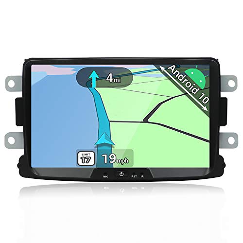 YUNTX Android 10 Autoradio Compatible con Dacia Sandero/Renault Duster/Logan 2 - GPS 2 Din -Cámara Trasera&Canbus GRATIS - 8 pulgada- 2G32G -Soporte DAB+/Mandos de Volante/4G/WiFi/Bluetooth/MirrorLink