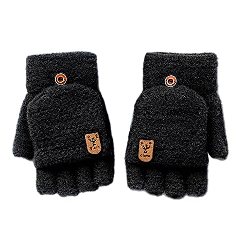 YVIIWL Guantes Sin Dedos Mullido Suave Tactiles Invierno Termicos Trabajo de Mujer Hombre Niño Niña Artritis Running Ordenador Conducir Coche
