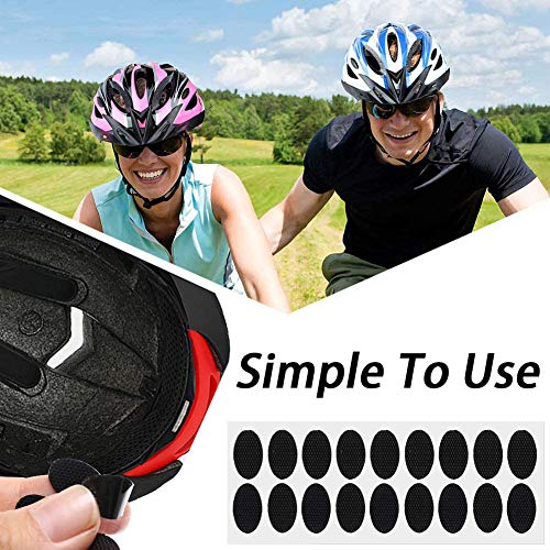 YXHZVON 2 Juegos de Almohadillas para Casco de Bicicleta, Espuma Universal para Bicicleta, Almohadilla de Repuesto Almohadillas de Velcro para Casco para Bicicleta y Motocicleta para niños, Negro