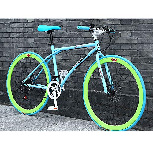 YXWJ 24/26 bicicletas de montaña Outroad pulgadas for adultos y adolescentes de 24 velocidades conmuta el camino de la montaña Ciclismo trabajo de bici acero de alto carbono hardtail bicicleta de mont