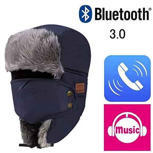 YYDM Bluetooth Beanie Hombres, Sombrero De Beanie Hombre Cálido Llamada Micrófono con Manos Libres Altavoz De Micrófono Y Estéreo De Alta Definición, Sombrero De Esquí Al Aire Libre De Invierno,Rojo