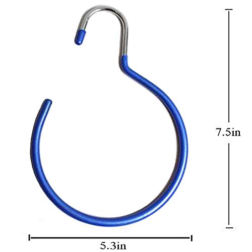 yyuezhi Soporte de Clip de Corbata de Metal para Colgar Clip de Corbata con Gancho para Guardarropa Anillo de Cinturón Soporte Corbatas con Gancho para Armario Percha de Cinturón 5 Pcs