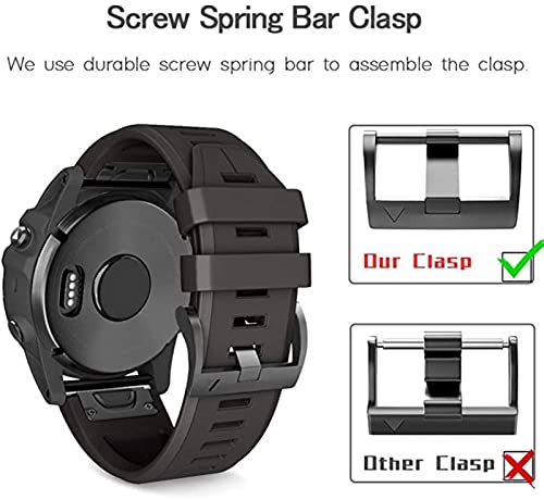 ZAALFC 26 22mm Wheam Wamkband para Garmin Fenix ​​6X 6pro Watch Relojase rápido Easy Fit Banda de muñeca Correa para Fenix ​​5X 5Plus Accesorios (Color : White, Size : 26mm Fenix 6X 6XPro)