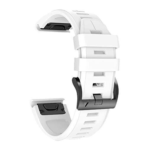 ZAALFC 26 22mm Wheam Wamkband para Garmin Fenix ​​6X 6pro Watch Relojase rápido Easy Fit Banda de muñeca Correa para Fenix ​​5X 5Plus Accesorios (Color : White, Size : 26mm Fenix 6X 6XPro)