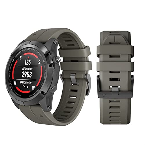 ZAALFC 26 22mm Wheam Wamkband para Garmin Fenix ​​6X 6pro Watch Relojase rápido Easy Fit Banda de muñeca Correa para Fenix ​​5X 5Plus Accesorios (Color : Army Green, Size : 26mm Fenix 6X 6XPro)