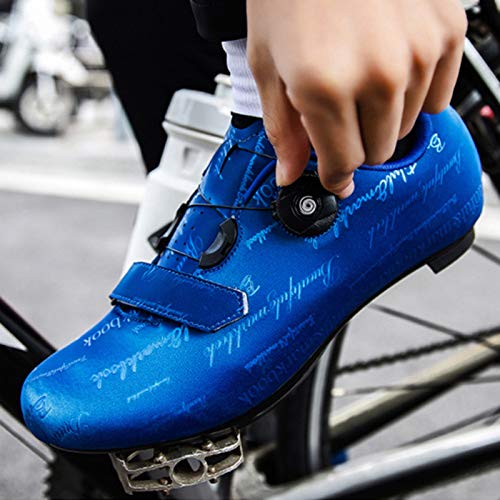 Zapatilla de Ciclismo Hombre para Carretera y Montaña Zapatilla de Ciclismo Hombre, Zapatos de Bicicleta de Carretera Antideslizante Transpirable Calzado de Ciclismo y Senderismo Interior Zapatil