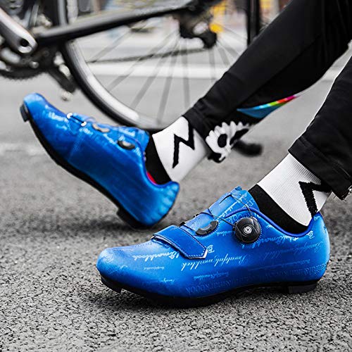 Zapatilla de Ciclismo Hombre para Carretera y Montaña Zapatilla de Ciclismo Hombre, Zapatos de Bicicleta de Carretera Antideslizante Transpirable Calzado de Ciclismo y Senderismo Interior Zapatil