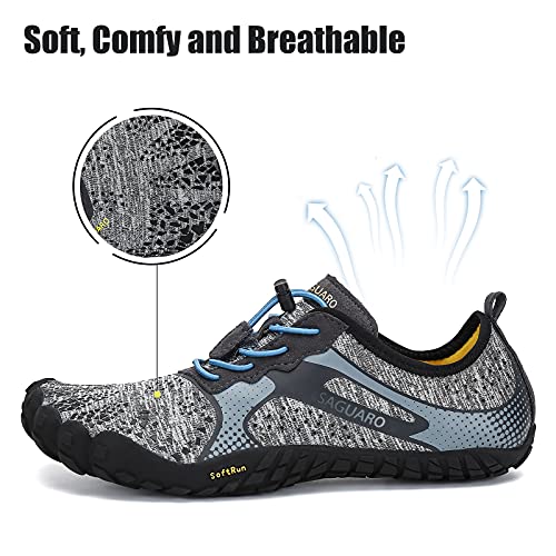 Zapatillas Barefoot de Trail Running Correr para Hombre Zapatillas de Deporte Exterior Interior Gris 39