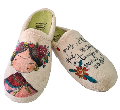 Zapatillas casa mujer invierno Frida pelito pelo largo - Garantía de calidad 39