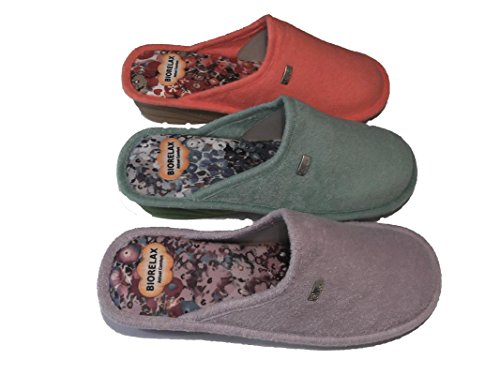 Zapatillas de Estar por casa/De Mujer/Biorelax/Primavera-Verano/Mod. Cuña 3 cms/Color Aguamar/Talla 39