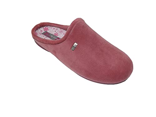 Zapatillas de estar por casa/Mujer/Biorelax/Apto plantilla ortopedica/Plantilla extraible/Empeine :Suapel/Color Rosa Salmón/Talla 39