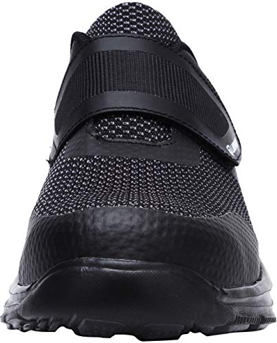 Zapatillas de Seguridad Hombre,LM180121 SBP Zapatos de Trabajo Mujer con Punta de Acero Ultra Liviano Reflectivo Transpirable 44 EU,Triple Negro