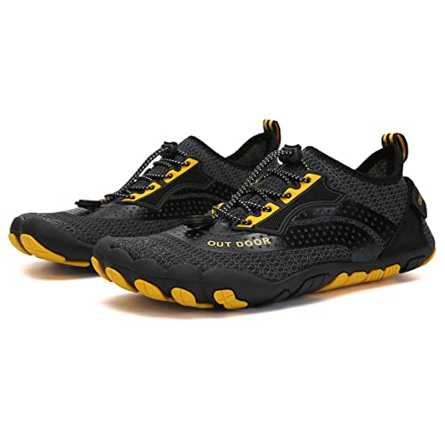 Zapatillas de Trail Running Minimalistas Zapatos Barefoot Agua Antideslizante Ligeras Natación de Secado Rápido Playa Surf Ciclismo Unisex Hombre Mujer Negro 36