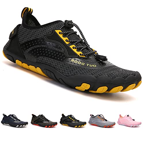 Zapatillas de Trail Running Minimalistas Zapatos Barefoot Agua Antideslizante Ligeras Natación de Secado Rápido Playa Surf Ciclismo Unisex Hombre Mujer Negro 36