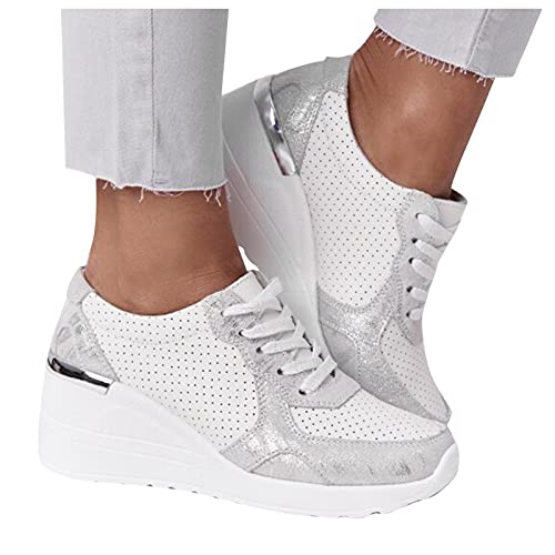 Zapatillas de verano para mujer, zapatillas de deporte, transpirables, transpirables, transpirables, para actividades al aire libre, fitness, zapatillas deportivas y para correr, gris, 39 EU