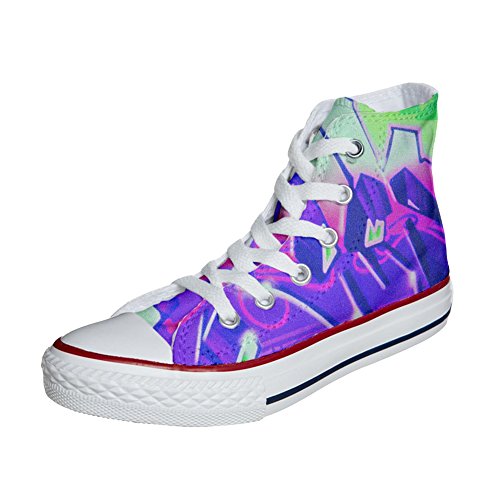 Zapatillas deportivas personalizadas Original Hi Canvas, unisex (producto artesanal) Mariposa Butterfly, multicolor, 43 EU