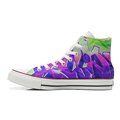 Zapatillas deportivas personalizadas Original Hi Canvas, unisex (producto artesanal) Mariposa Butterfly, multicolor, 43 EU