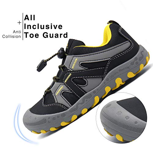 Zapatillas para Niños Zapatos Montaña Niño Calzado Trail para Chicos Respirable Zapatillas Trekking Infantil Negro 36 EU