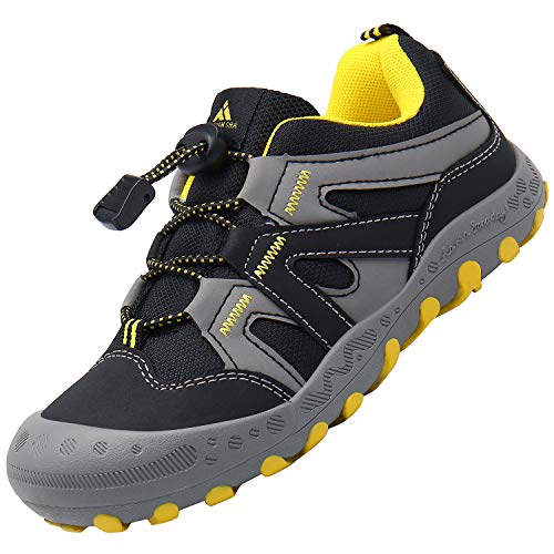 Zapatillas para Niños Zapatos Montaña Niño Calzado Trail para Chicos Respirable Zapatillas Trekking Infantil Negro 36 EU