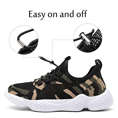 Zapatos Deportivos Infantil Zapatillas Running Niño Sneakers Gimnasia Al Aire Muchachas Calzado Atletismo Ligero Respirable Niña Unisex Camuflaje 32