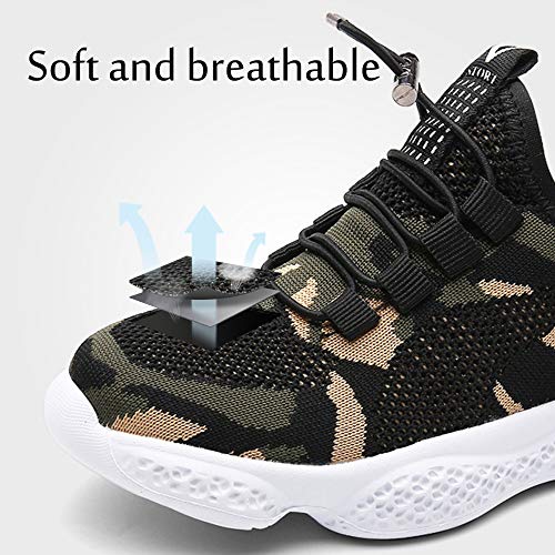 Zapatos Deportivos Infantil Zapatillas Running Niño Sneakers Gimnasia Al Aire Muchachas Calzado Atletismo Ligero Respirable Niña Unisex Camuflaje 32