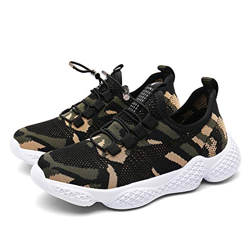 Zapatos Deportivos Infantil Zapatillas Running Niño Sneakers Gimnasia Al Aire Muchachas Calzado Atletismo Ligero Respirable Niña Unisex Camuflaje 32