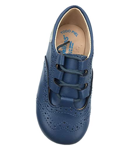Zapatos Inglesitos para Niños Todo Piel mod.505. Calzado Infantil Made in Spain, Garantia de Calidad. (25, Azafata)