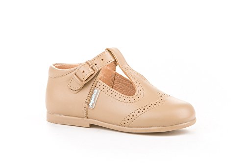Zapatos Pepitos para niños Todo Piel mod.507. Calzado infantil Made in Spain, Garantia de calidad. (25, Camel)