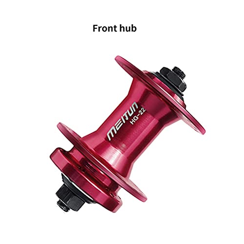 Zatnec Ciclismo Ruedas Llantas 26 MTB Aluminio Aleación Doble Pared 32 Hoyos Ruedas Bicicleta Montaña Freno Disco 7/8/9 Velocida Liberación Rápida (Color : Red, Size : 26inch)