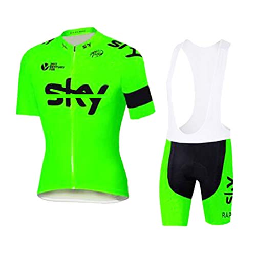 ZCFXJiTuanYZ Deportes al Aire Libre Traje de Jersey Ciclismo Ropa Deportiva Camisa de Manga Corta Correa Pantalones Cortos Transpirable y de Secado rápido Primavera y Verano