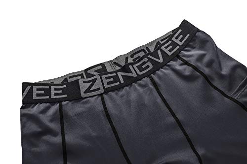 ZENGVEE Pantalones Cortos Hombre Deporte Mallas Cortas Hombre Running Correr Entrenamiento mayas Deportivas Hombre(3Gray-2XL)