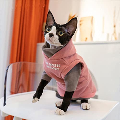 ZHIHAN Ropa de Gato esfinge, suéter de algodón, Conjunto de 2 Piezas de Camisa de Fondo, Chaleco + Camisa de Fondo (Conjunto de 2 Piezas), XXL +