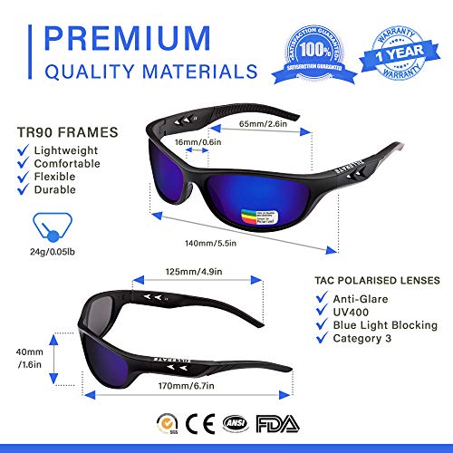 ZILLERATE Gafas de Sol Hombre Polarizadas Gafas de Sol Polarizadas Hombre y Mujer, Gafas de Sol Deportivas, Ciclismo Pesca Golf Running Conducción, Protección UV400, Montura Ligera Y Envolvente