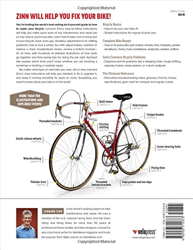 Zinn & the Art of Road Bike Maintenance: The World's Best-Selling Bicycle Repair and Maintenance Guide