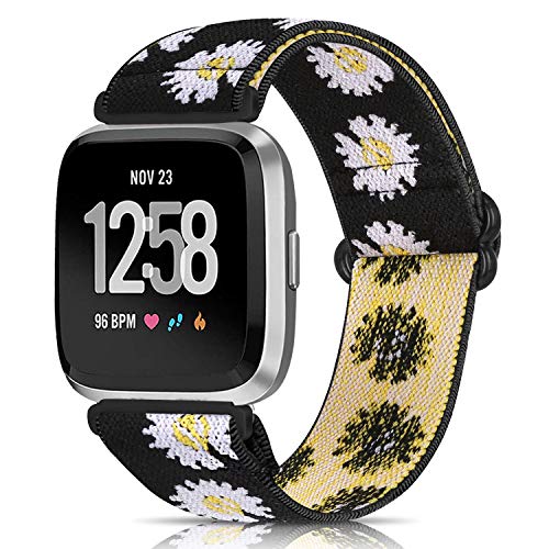 Zoholl - Correas elásticas compatibles con Versa/Versa 2/Versa Lite de 23 mm, compatibles con reemplazo bonito, pulseras elásticas con motivos impresos para hombres, mujeres y niñas