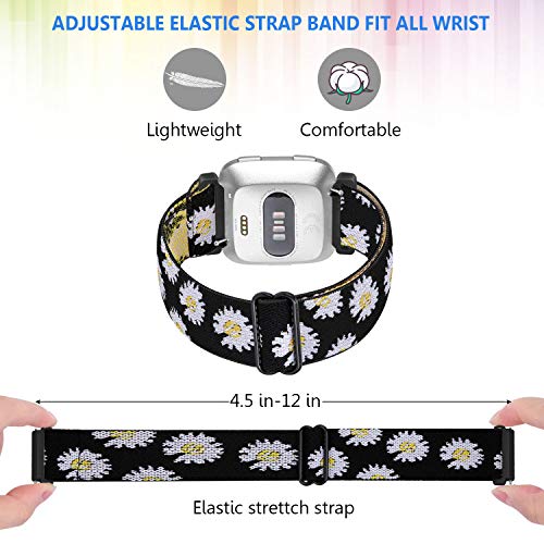 Zoholl - Correas elásticas compatibles con Versa/Versa 2/Versa Lite de 23 mm, compatibles con reemplazo bonito, pulseras elásticas con motivos impresos para hombres, mujeres y niñas