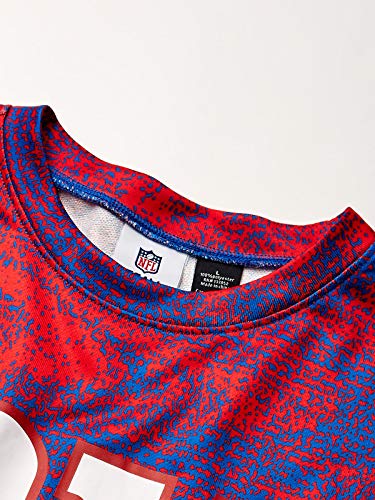 Zubaz sudadera con capucha oficial de la NFL, color sólido, para hombre - SNFL21CNSTC230459, Nfl New York Giants - Sudadera con cuello redondo (talla L), Large, Cuello redondo.