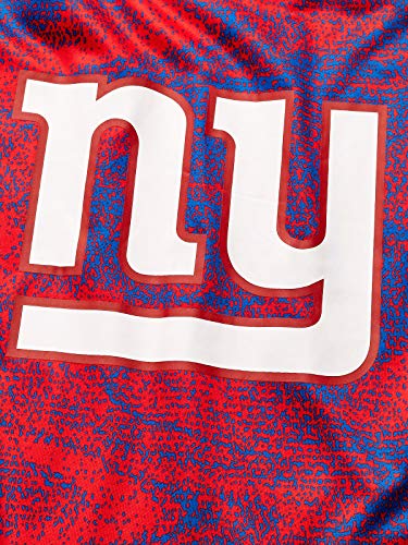 Zubaz sudadera con capucha oficial de la NFL, color sólido, para hombre - SNFL21CNSTC230459, Nfl New York Giants - Sudadera con cuello redondo (talla L), Large, Cuello redondo.