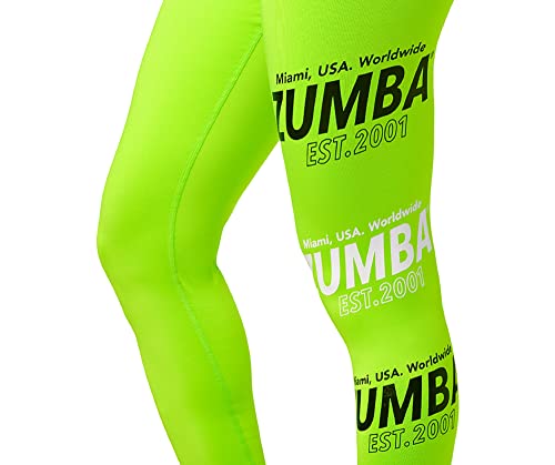 Zumba Capri para mujer, Happy Lime, Large