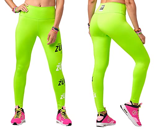 Zumba Capri para mujer, Happy Lime, Large