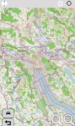 Zurich, Suiza GPS Navigator (Golden Forge)