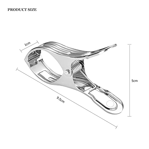 Zusue -16pcs Pinza De Ropa Multifuncional Clip De Acero Inoxidable Clip De Media De Resorte A Prueba De Viento Varios Tamaños Clip De Edredón Calcetines Clip Clip De Pantalones