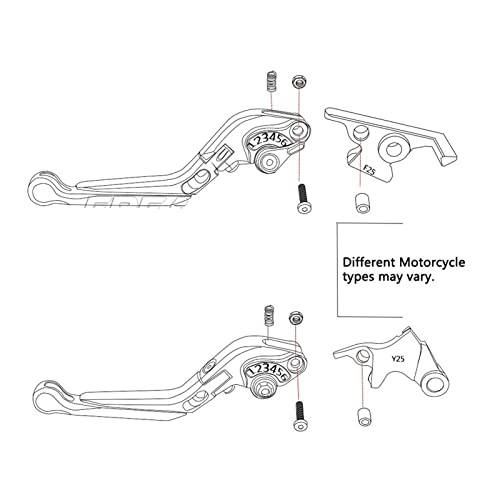 ZXPP Palancas Freno Moto para Kawa&Saki EX500R Ni-n-ja 1990-2009 2001 2002 2003 2004 2005 2006 2007 2008 Palanca De Embrague De Freno De Motocicleta Plegable Extensible (Color : 21)