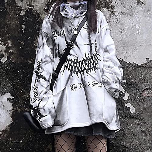 ZYONG Tie Dye Hoodie Girl Harajuku Gracioso Impresión Tops Otoño Moda Japón KPOP Mujeres Casual High Street Especial Sudaderas góticas