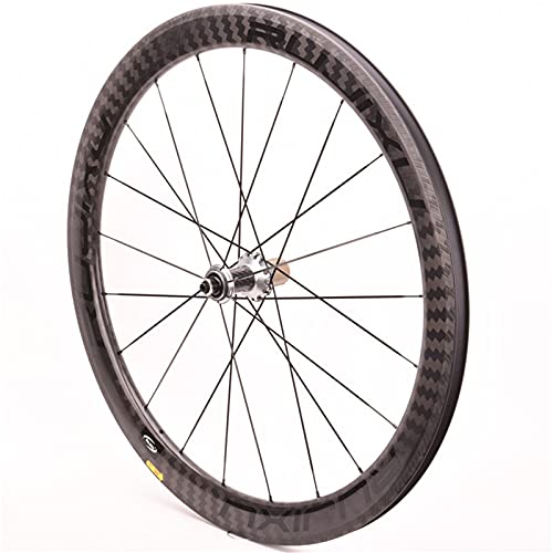 zyy Ruedas de Bicicleta de Carretera 700C 38/50MM Juego de Doble Pared V Disco de Aleación Ultraligera de Freno Lanzamiento Rápido 8 9 10 11 Velocidad (Color : Silver, Size : 38mm)