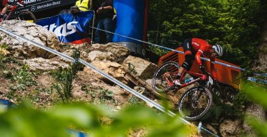 Sergio Mantecón en la prueba de la copa del mundo de Albstadt.