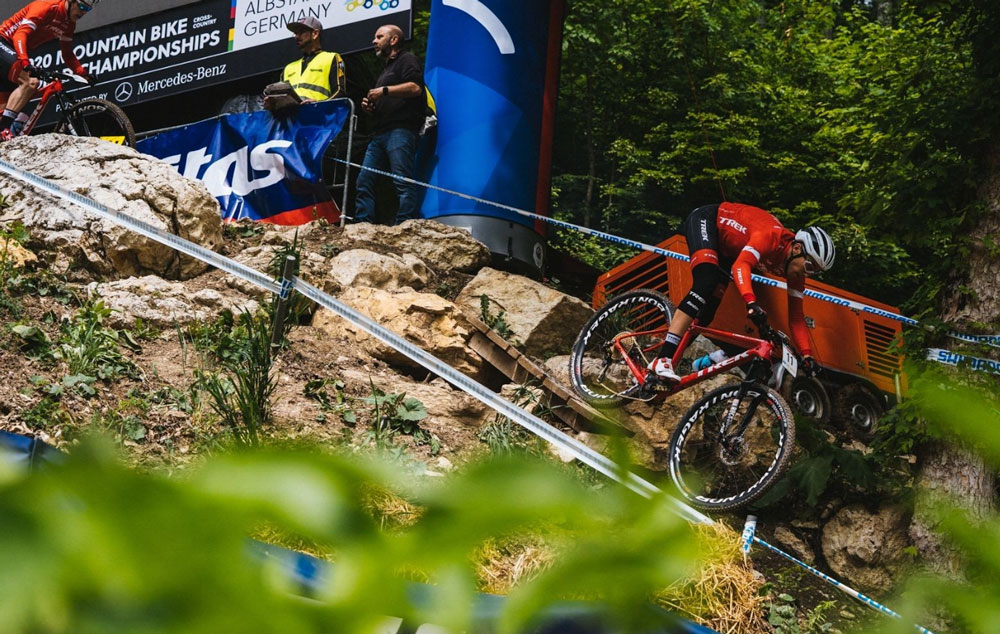 Sergio Mantecón en la prueba de la copa del mundo de Albstadt.